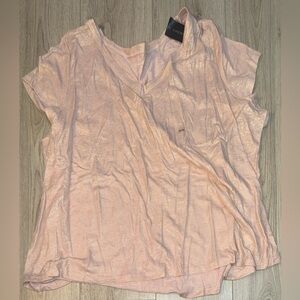 Lane Bryant Light Pink Short Sleeve Top